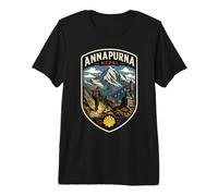 Annapurna Nepal Viaje Familiar Trekking Himalaya Vacaciones Camiseta Premium