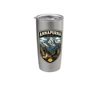Annapurna Nepal Viaje Familiar Trekking Himalaya Vacaciones Vaso térmico de acero inoxidable de doble pared