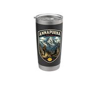 Annapurna Nepal Viaje Familiar Trekking Himalaya Vacaciones Vaso térmico de acero inoxidable de doble pared
