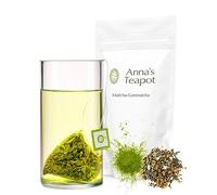 Anna's Teapot té verde japonés orgánico - Sencha orgánico con arroz tostado y matcha - Combinación de Matcha y Genmaicha en bolsitas de té - 20 bolsitas pirámide en un envase resellable