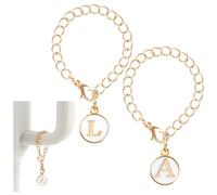 ANNASAMDO 26 piezas de la A a la Z accesorios colgantes para Stanley Cup, nombre personalizado ID alfabeto colgante encanto cadena mango accesorios para identificación de tazas (letra A-Z, redonda