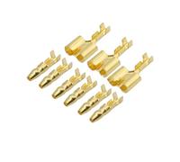 ANNBCDL 10/50 juegos 4,0 Terminal de doble bala conector cable eléctrico compatible coche diámetro 4mm macho + hembra 1: 2 funda transparente(10Pcs Male)