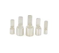 ANNBCDL 10 Uds conector de disyuntor bloque terminales enchufable terminal estañado cobre rojo compatible interruptor aire C45 DZ47 1,5-50mm² 20-1 AWG(Pin type,10 mm)