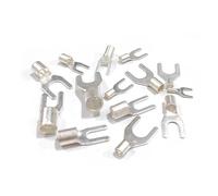 ANNBCDL 10 Uds UT 10-4/5/6/8 conector de cable Terminal engarzado eléctrico doméstico automotriz rojo cobre U Lug 10-7 AWG(UT10-8)