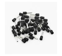 ANNBCDL 100 Uds casquillos aislados Terminal de engarce conector cable extremo E0508 E7508 E1008 E1508 E2508 eléctrico(Black,1.5mm2)