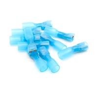 ANNBCDL 100 Uds conector de Cable empalme completamente aislado 6,3mm terminales termorretráctiles eléctricos impermeables engarzado(Blu)