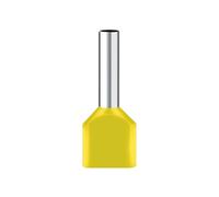 ANNBCDL 100 Uds. Terminal de engarzado extremo cable virolas aisladas cobre rojo/Conector Cable conector eléctrico TE7508(Yellow,TE7508)