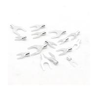 ANNBCDL 100 Uds UT 4/6/10-4/5/6/8 conector de Terminal tipo U eléctrico horquilla prensado cobre rojo estañado 14-7 AWG(UT6-5)