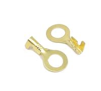 ANNBCDL 20/50/100/500 Uds anillo de empalme automático Terminal redondo prensado pines sueltos lengüeta enchufe cableado apertura cobre extremo la nariz DJ431-3B/4B/5B/6B(DJ431-10B Golden,50PCS)