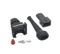 ANNBCDL 5 juegos de conectores inyector combustible EFI AMP Tyco 2 pines a prueba agua (minitemporizador) Conector conector a/automóviles con funda goma