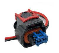 ANNBCDL Arnés de cableado compatible inyector de combustible serie 2,8 de 2 pines, conector electrónico resistente al agua compatible coche con Cable 1928A00517 1928405521(Size:5 Pcs)