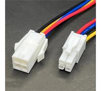 ANNBCDL Conector automotriz de 4,14mm, 1/2/3/4/6/9/12/Pin con longitud, enchufe cable eléctrico, Kits terminales macho y hembra for motocicleta coche(4P Line,1 Set)