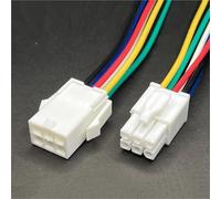 ANNBCDL Conector automotriz de 4,14mm, 1/2/3/4/6/9/12/Pin con longitud, enchufe cable eléctrico, Kits terminales macho y hembra for motocicleta coche(6P Line,1 Set)