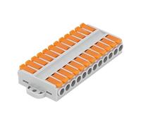 ANNBCDL Conector de cable 2/3/4/5/6 pines Acoplamiento universal Conductores cableado rápido Bloque terminales push-in Divisor alta potencia(3 IN 3 OUT,10PCS)