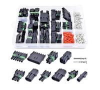 ANNBCDL Conector de Cable automotriz impermeable, 320 Uds., 1, 2, 3, 4, 6 pines, bloque terminales automático, conector eléctrico compatible coche, macho y hembra