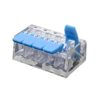 ANNBCDL Conector de Cable, cableado rápido, conector eléctrico Solar, Conductor Universal, empalme resorte, empuje, Pin bloque terminales(5 PIN Blue,1Piece)