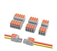 ANNBCDL Conector de cable, divisor compacto Universal, conector Cable cableado lámpara, acoplamiento, bloque terminales Conductor rápido(2604D-4P)