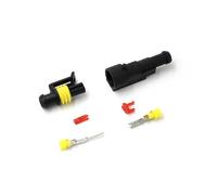 ANNBCDL Conector impermeable de 1/2/3/4/5/6 pines, Terminal cable automotriz, sello marino compatible coche, Conectores eléctricos, arnés compatible camión, 300V, 12A(1 Pin)