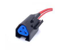 ANNBCDL Conector triangular compatible automóvil TE de 3 pines, conector hembra impermeable, arnés de cables, funda de carcasa de goma 7-1437710-9(1 Pc)