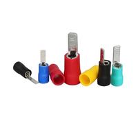 ANNBCDL DBV1.25/2/5.5 Cable eléctrico de cobre empalme disyuntor enchufe conector inserción Pin Terminal engarzado aislado(50Pieces DBV2-10,Black (Copper))