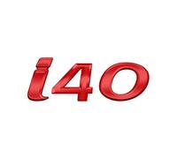 ANNBCDL Emblema de coche, logotipo Metal 3D, calcomanías for el cuerpo, pegatina trasera for maletero, insignia letra I10 I20 I30 I40 N LINE, accesorios estilo(I40 red)