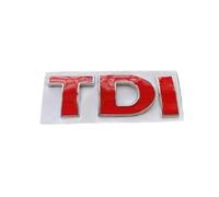 ANNBCDL Logotipo de Metal 3D, emblema TDI, insignia parrilla delantera for coche, pegatina for maletero trasero, accesorios(Red TDI)
