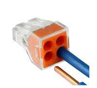ANNBCDL Tipo 10 Uds PCT-102/104/108 conector de cableado cable compacto Universal bloque terminales Conductor 2-8 pines con palanca 0,75-2.5mm2(4P,3PCS)