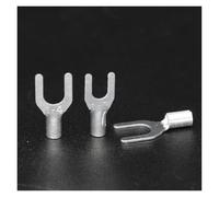 ANNBCDL UT0.5/1/1.5/2.5/4/6/10/16/25/35 Cobre Latón U Cable tipo horquilla Conector eléctrico Terminal de engarzado no aislado(4Pieces UT35-8)