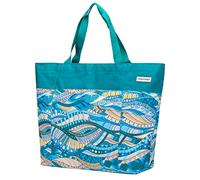 anndora Bolsa de playa XXL de 40 litros - Bolsa de baño grande con cremallera y compartimentos adicionales - Bolsa plegable para playa, piscina, sauna y compras, Ocean Turquesa, XXL