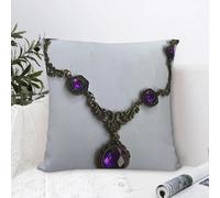 Anne Boleyn B - Collar en funda de almohada morada, cojín cómodo para sofá, para el hogar, dormitorio, sala de estar