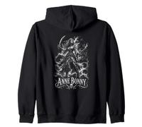 Anne Bonny Pirata Mujer Reina Cráneo Barco Ley Sudadera con Capucha