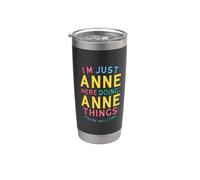 Anne está aquí haciendo cosas graciosas con el nombre de Anne Vaso térmico de acero inoxidable de doble pared