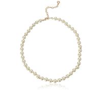 Anne Klein 60340278-887 - Collar de metal con perla (16 cm)