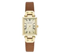 Anne Klein AK/3752 Reloj con Correa de Cuero para Mujer, Marrón Miel/Dorado