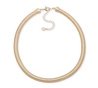 Anne Klein Collar de oro de 16 pulgadas con extensor de 3 pulgadas, estilo omega y cierre de mosquetón