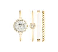 Anne Klein - Conjunto de Reloj y Pulsera para Mujer, Oro