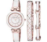 Anne Klein - Juego de Pulsera y Reloj de Pulsera para Mujer de Primera Calidad con Detalles de Cristal