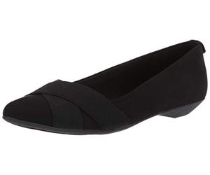 Anne Klein Mujeres Zapato de Piso, Black/Black, Talla 6.5