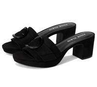 Anne Klein Pepper, Sandalia con talón Mujer, Ante Negro, 37 EU