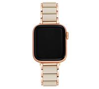 Anne Klein Moderna pulsera de goma de repuesto para Apple iWatch, segura, ajustable, se adapta a la mayoría de muñecas, Beis, 38/40/41mm
