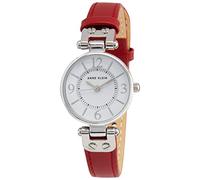 Anne Klein Reloj con Correa de Cuero para Mujer, Rojo