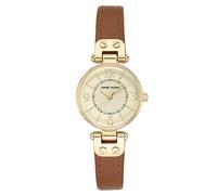 ANNE KLEIN Reloj con Pulsera de Piel, Mujer, 10/9442CHHY, Oro