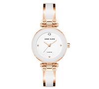 ANNE KLEIN Reloj de Pulsera con Esfera de Diamantes, Mujer, AK/1980, Blanco/Oro Rosa