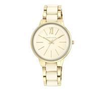 ANNE KLEIN Reloj de Pulsera de Resina, Mujer, Marfil/Oro