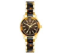 Anne Klein Reloj de pulsera de resina para mujer, AK/3212LPRG, Marrón/dorado, AK/3212BMGB