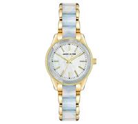 Anne Klein Reloj de Pulsera de Resina para Mujer, Azul Claro/Dorado