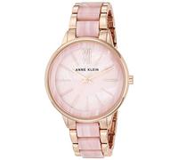 Anne Klein Reloj de Pulsera de Resina para Mujer, Rosa nacarado/Oro Rosa