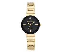 Anne Klein Reloj de Pulsera, Esfera Diamante, Mujer, AK/2434, Oro/Negro