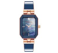 Anne Klein Reloj de pulsera para mujer con esfera de diamantes auténticos, Azul marino/oro rosa, AK/4162NMRG