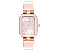 Anne Klein Reloj de pulsera para mujer con esfera de diamantes auténticos, Rosa/oro rosa, AK/4162BMRG